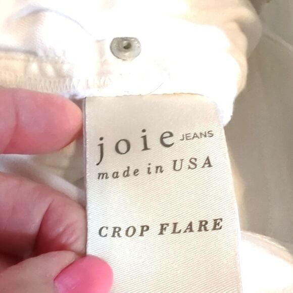 Joie Jeans Size 28 Crop Flare White Denim Jeans - Picture 5 of 6